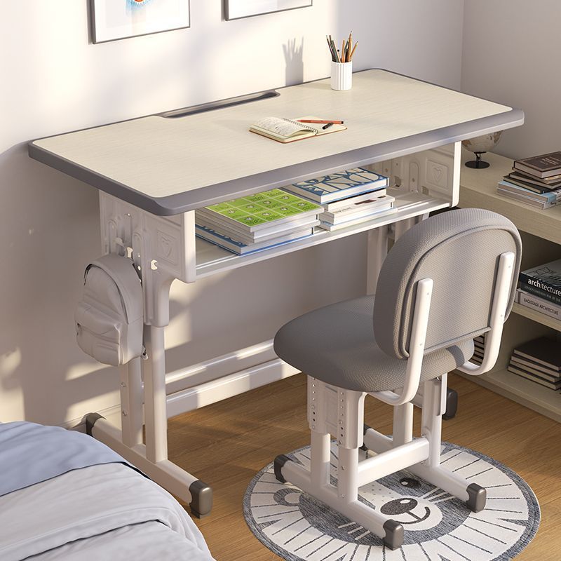 School Desks and Chairs, Children's Desks, Primary School Students' Home Study Tables, Adjustable Height Homework Desk Set