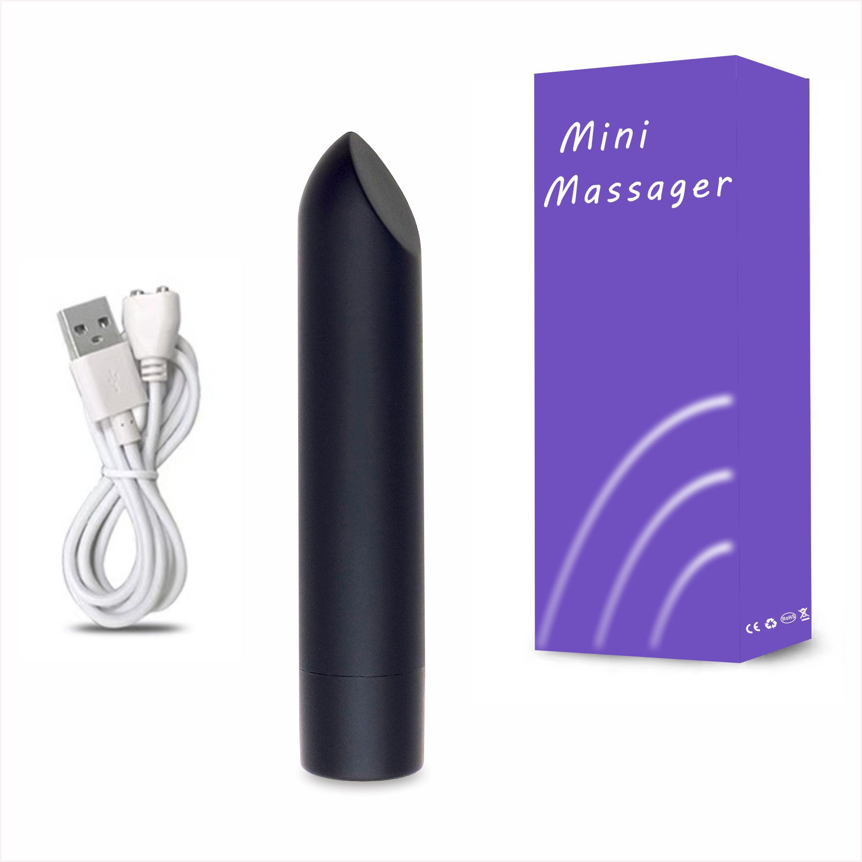 Adult Products 10 Frequency Magnetic Charging Bullet Remote Control Vibrator Massager Waterproof Level 7_voghion.com