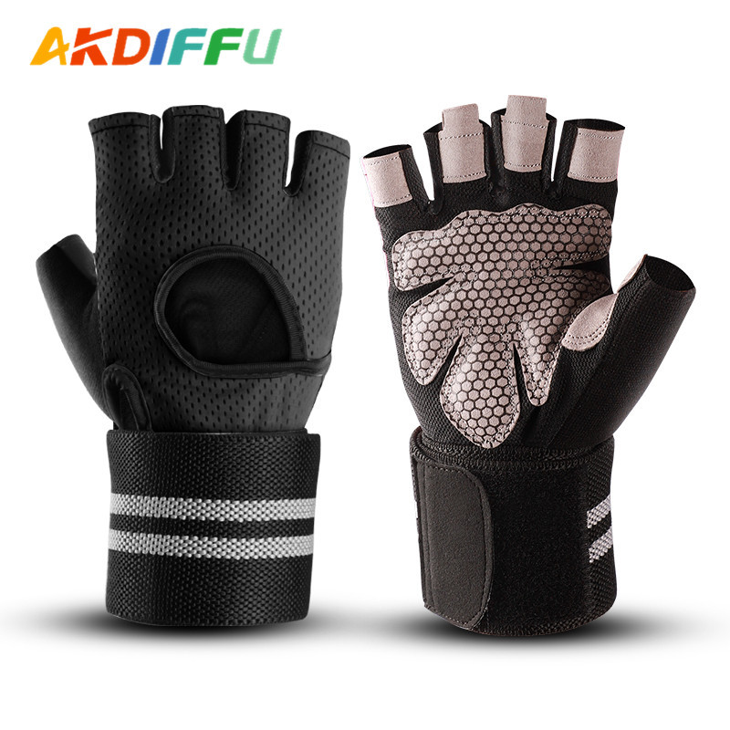 Guantes de fitness para hombres y mujeres guantes de equitación deportiva alargados Guantes de microfibra de fitness de protección de Palma fabricante lote