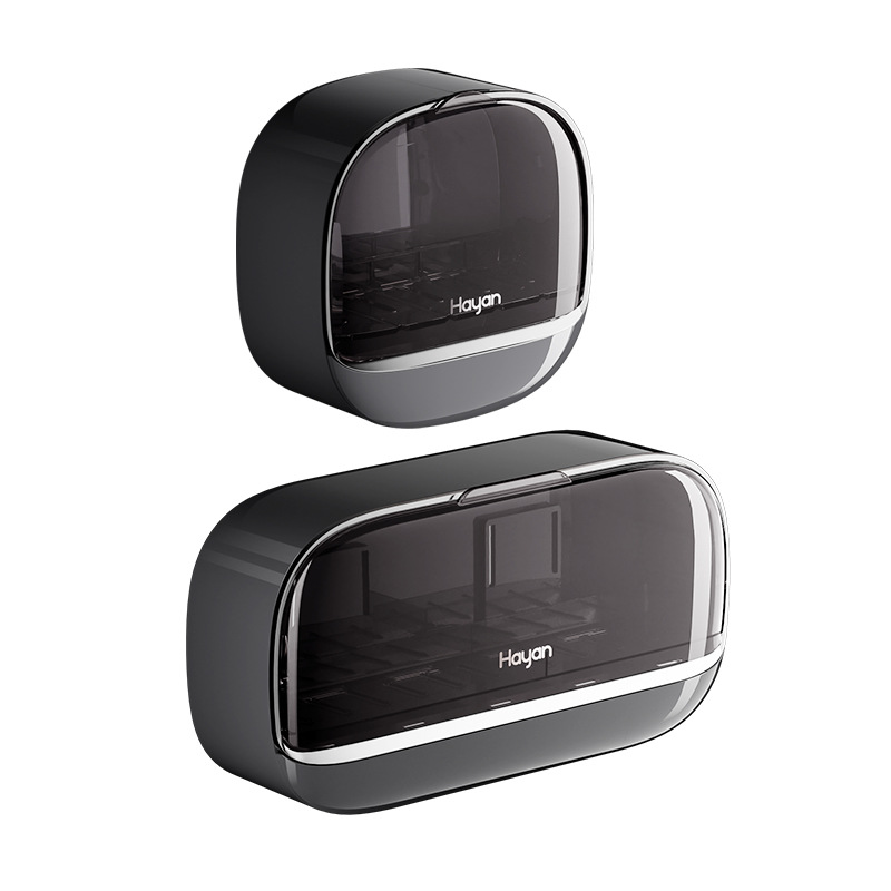 Caja de jabón doble cuadrícula con tapa de flip sin agujeros de perforación tipo caja de jabón de drenaje de agua colgada en la pared caja de almacenamiento de lujo ligero de alta calidad para el baño