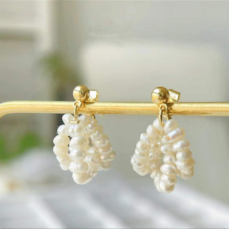 Retro Tassel Pearl Beaded Drop Earrings 1 Pair