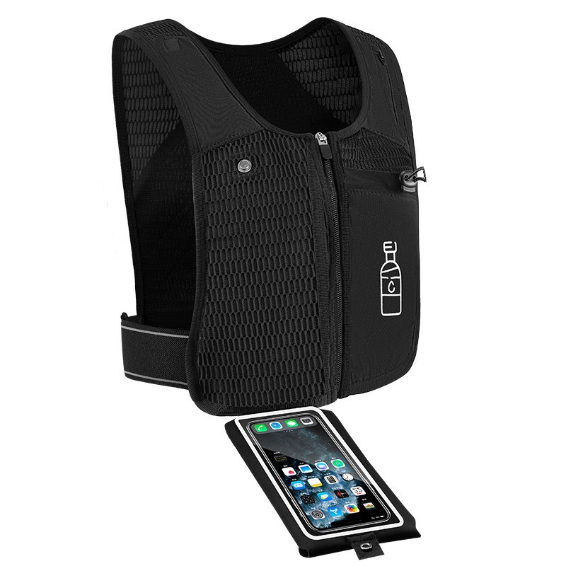 Chaleco reflectante personalizable para correr, bolsa de pecho para teléfono móvil para deportes al aire libre, montañismo y ciclismo, mochila ajustada para hombres y mujeres