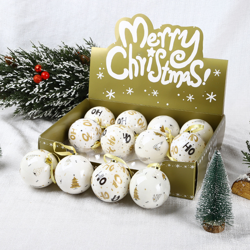クリスマスツリーペンダントクリスマスデコレーションボールレトロスタイルスノーフレーク紙ステッカーフォームボールメモリーボールクリスマスツリーハンギングボールラウンドボール|undefined