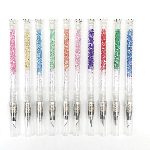 Cute girl heartbreak stone flash diamond crown pen knife high-value pen knife hand account sticker paper cutting art knife