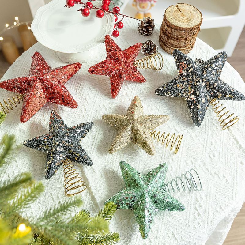 クロスボーダー新製品クリスマスツリートップスターデコレーション粘着ピンクダイヤモンドシーンフォーム五芒星クリスマスツリートップアレンジメント装飾|undefined