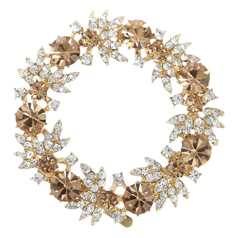 [Pequeña venta al por mayor] rhinestone zapato flor oro mediano y de alta gama zapato hebilla fábrica al por mayor zapatos de una sola capa tacones altos accesorios de calzado