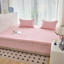 轻奢全棉榻榻米床垫纯棉夹棉炕垫防滑纯棉床盖床垫褥子纯色床护垫