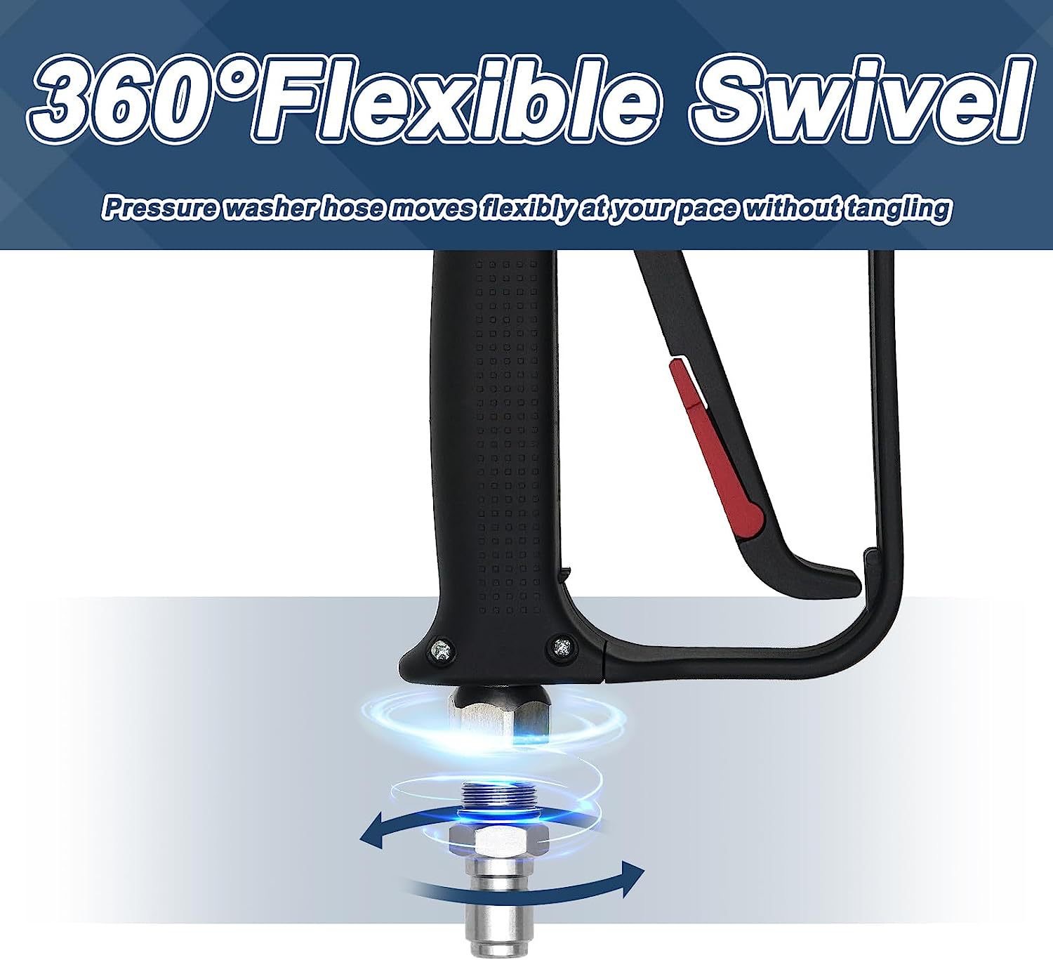Cross-border cleaning machine high pressure water gun 4000psi anti-winding car washing gun household 1/4 short gun quick insertion nozzle water gun