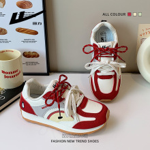 回力轻便平底德训鞋苹果双系带秋季新款红色鞋子百搭时尚韩系女鞋