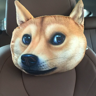 Car headrest neck pillow Husky Headrest - single-dog-headrest-seriously-annoying-252510cm