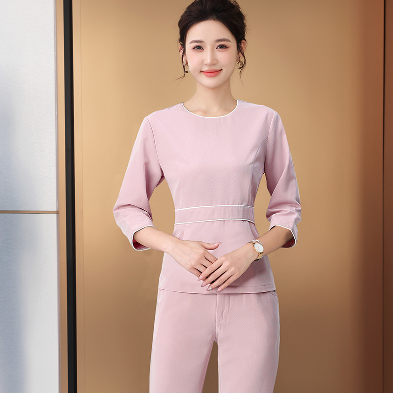 秋冬美容院工作服女足浴采耳师养生馆美容师按摩技师时尚气质套装