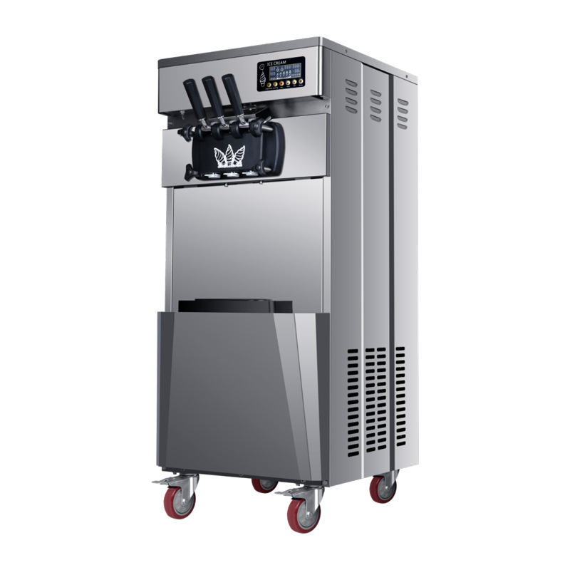 Máquina de helado suave Máquina de helado pequeña comercial Recordatorio de escasez de material con máquina de cartucho de postre de conservación fresca Máquina de helado Gran fábrica