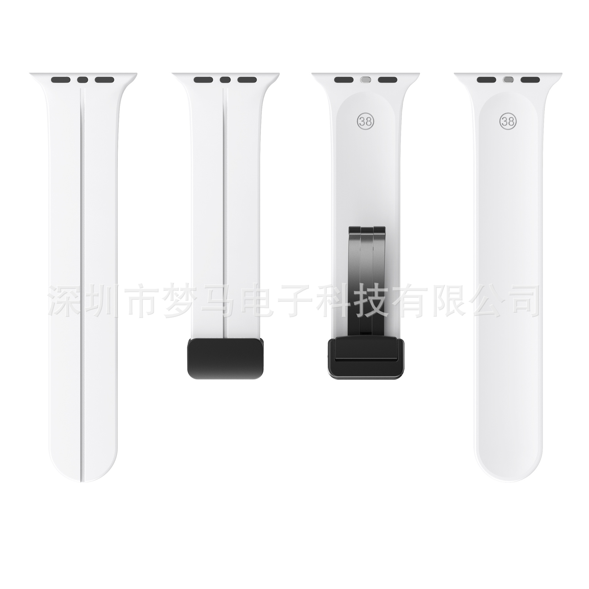 For Apple Apple Series10/9/Ultra2 Magnetic Folding Buckle Silicone Strap iwatch Strap