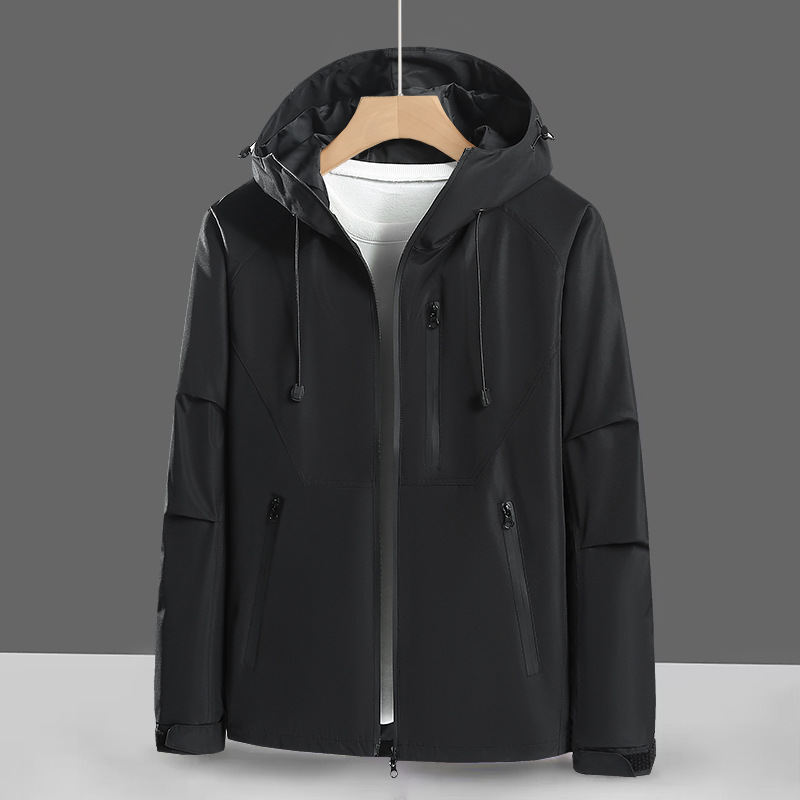 Montaña al aire libre a prueba de viento impermeable abrigo de vestir de asalto moda masculina primavera y otoño americano función de montaña chaqueta de trabajo
