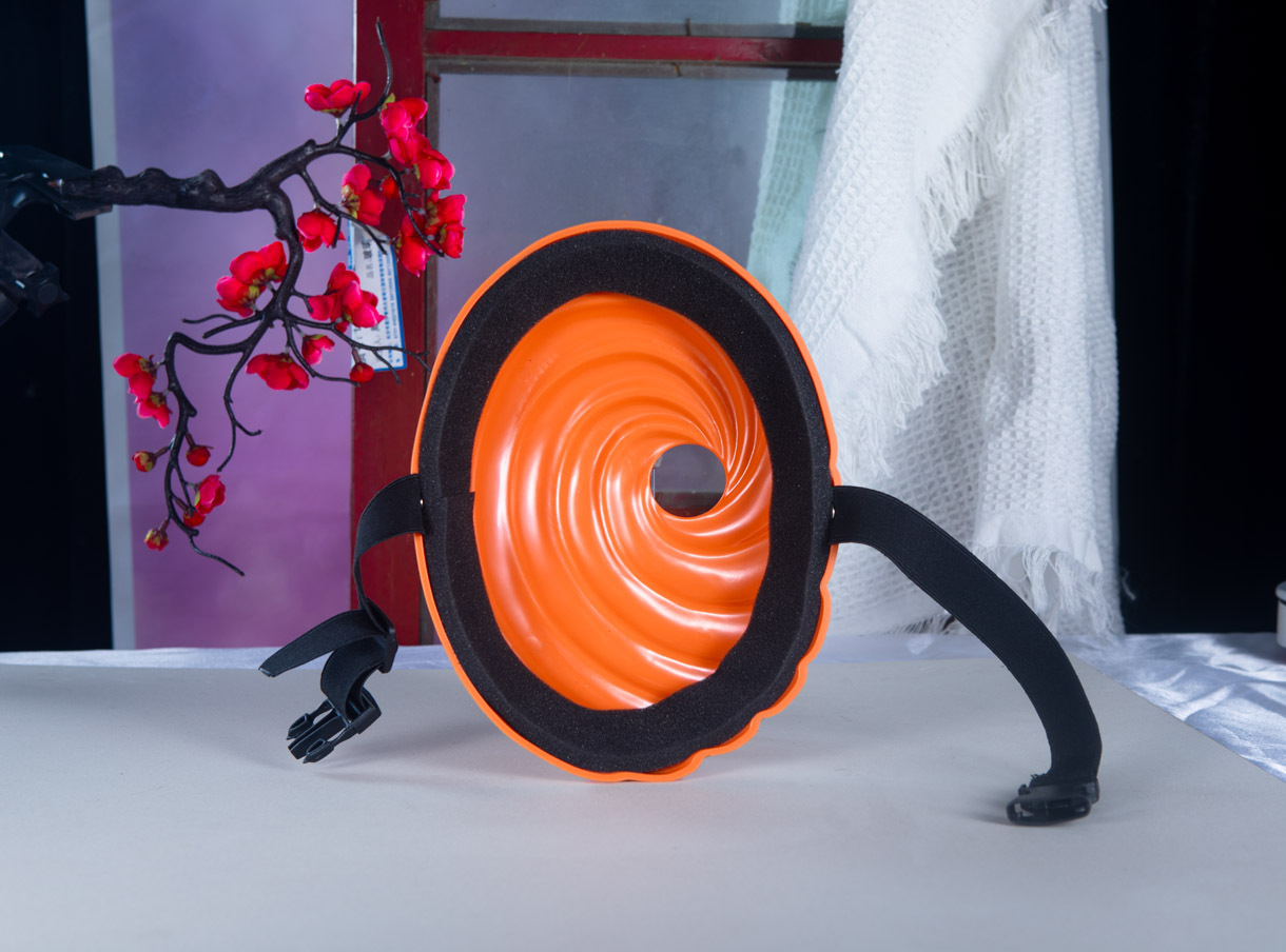 Japan Anime Cartoons Unisex Tobi Obito Akatsuki Ninja Madara Maskerade Cosplay Vollgesichts-Harz-Party-Maske – Detail 4
