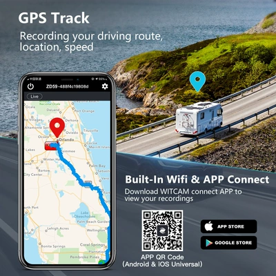 Wifi+256G Capacitive Parking Monitoring – Driving recorder
