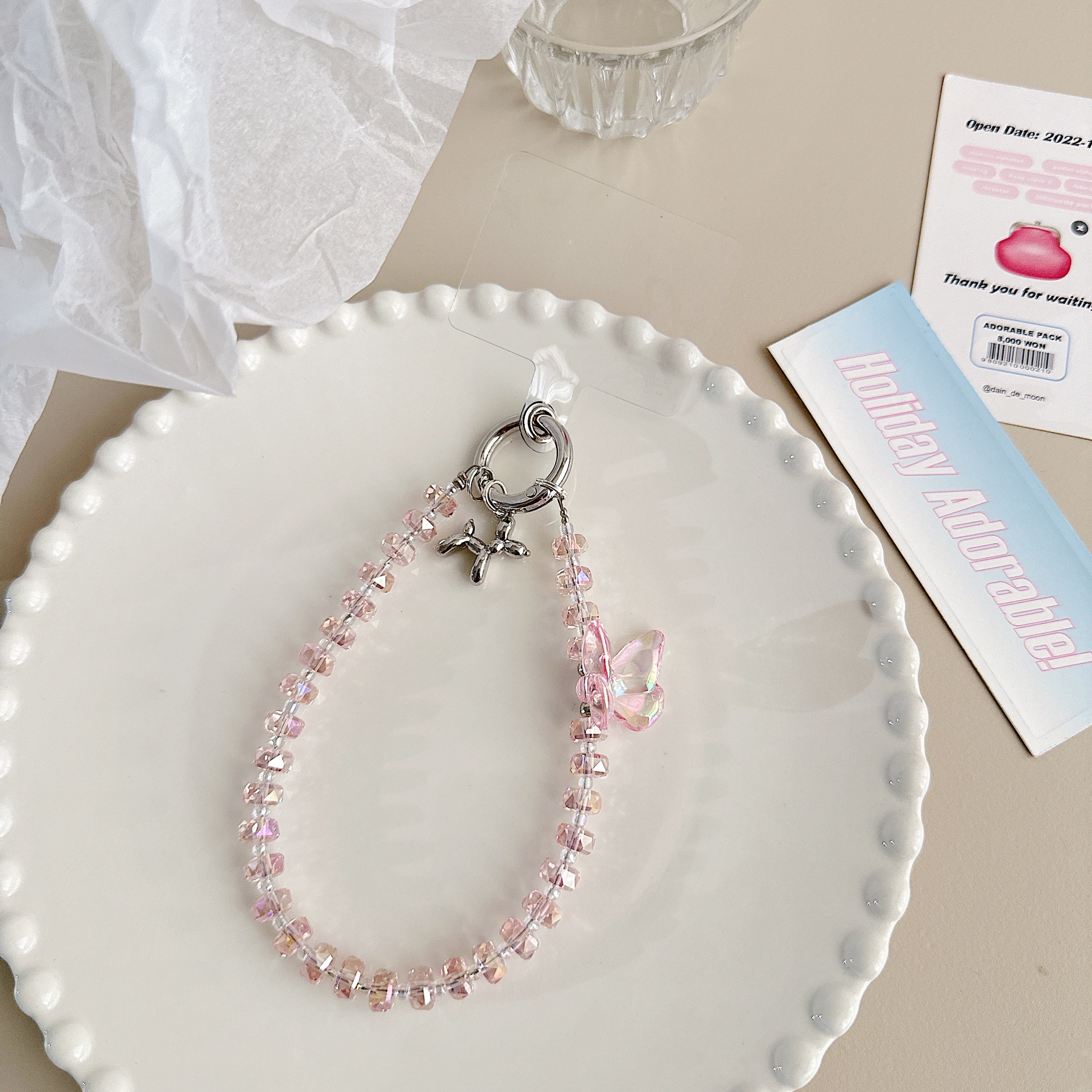 Cute viento dulce caricatura cuentas de teléfono móvil colgante colgante universal bolso de teléfono móvil colgante colgante col