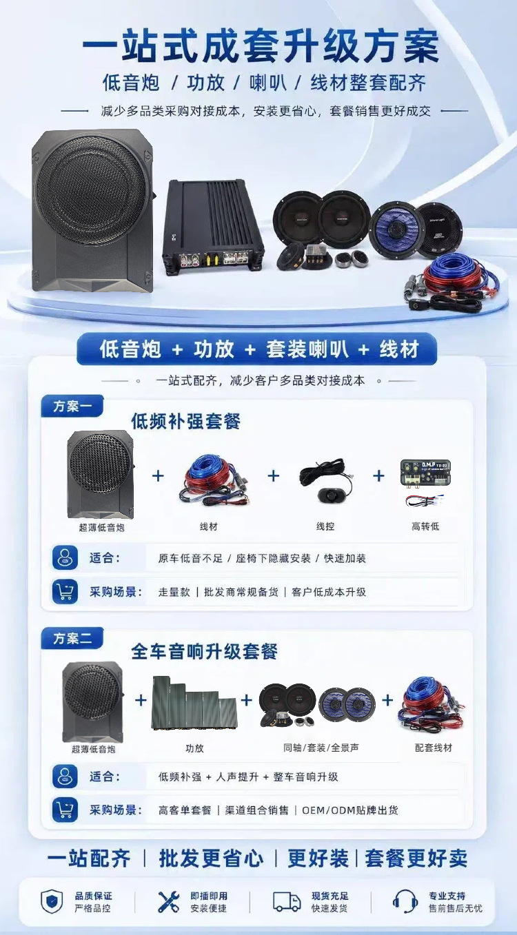 Source Factory Car Subwoofer 10inch Ultra-Thin Active Under-Seat Pure Bass Car Audio Modification Wholesale