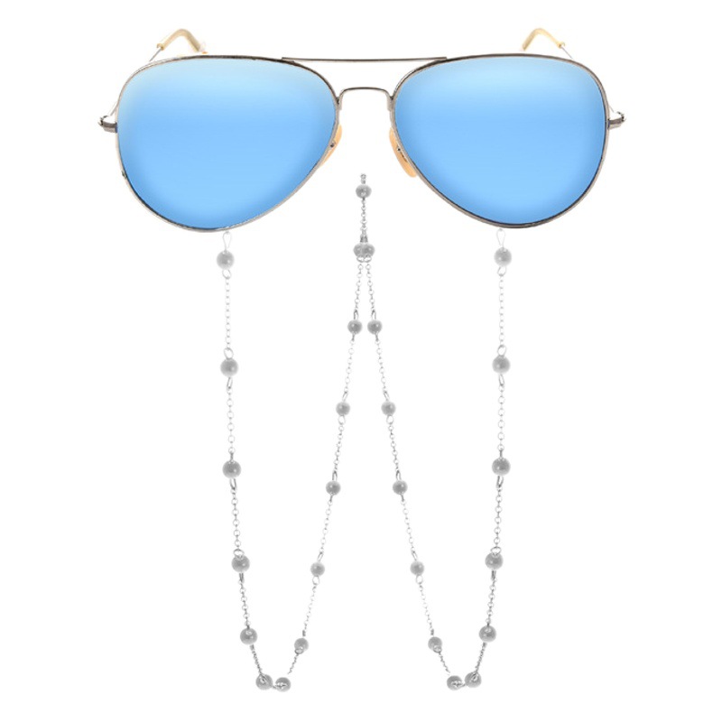 Amazon transfronterizo nueva juventud artística cadena de moda del todo partido Cadena de máscara antideslizante Cadena de gafas de perlas hechas a mano