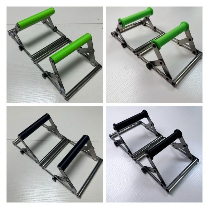 201不锈钢架 切割机托料架长料支撑架升降可调款滚轮支架可调尺寸