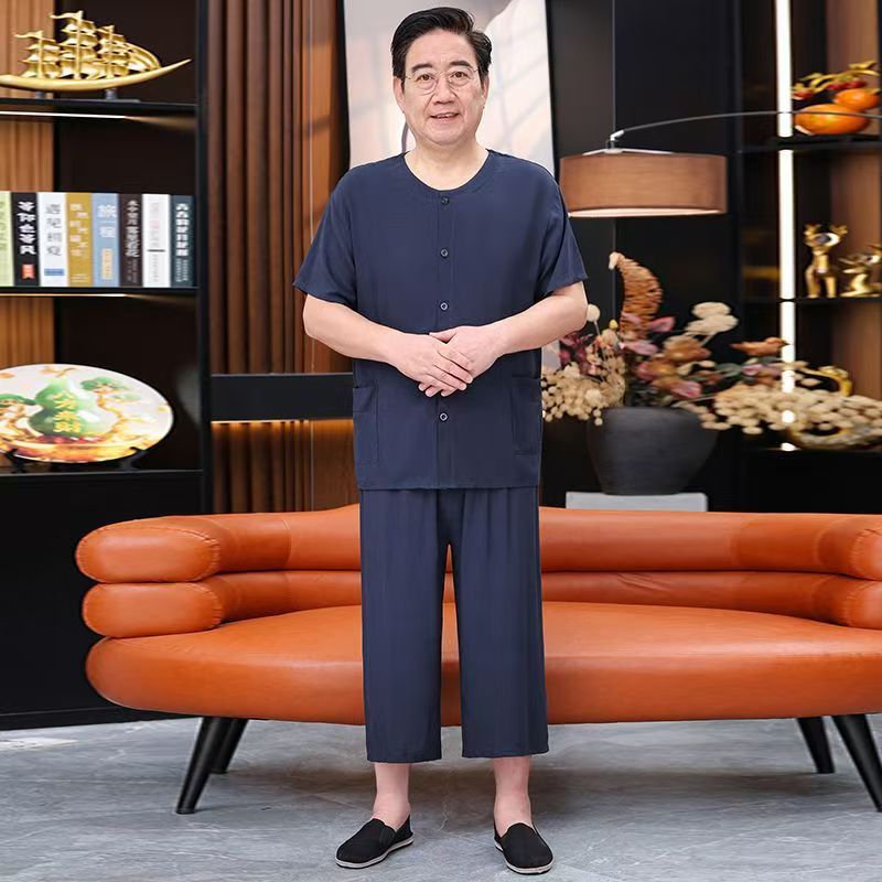 반팔7부팬츠슈트 [D2620 네이비블루]