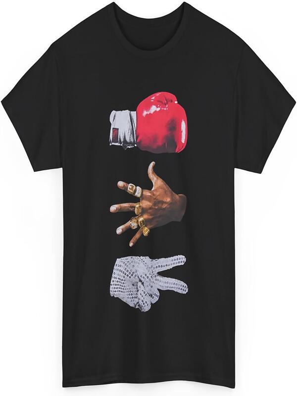 100% Cotton - 3 Mikes Patterned T-Shirt Suitable for Men Jordan Tyson Jackson Short