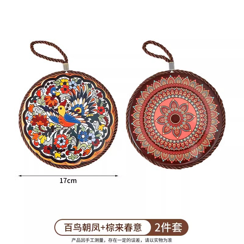 复古隔热垫耐高温砂锅防烫垫珐琅锅垫子陶瓷新中式餐桌防滑餐盘垫|undefined