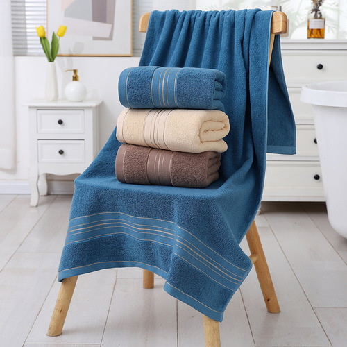 Pure cotton manufacturer wholesale cotton absorbent bath towel household adult bath towel pure cotton hand gift logo