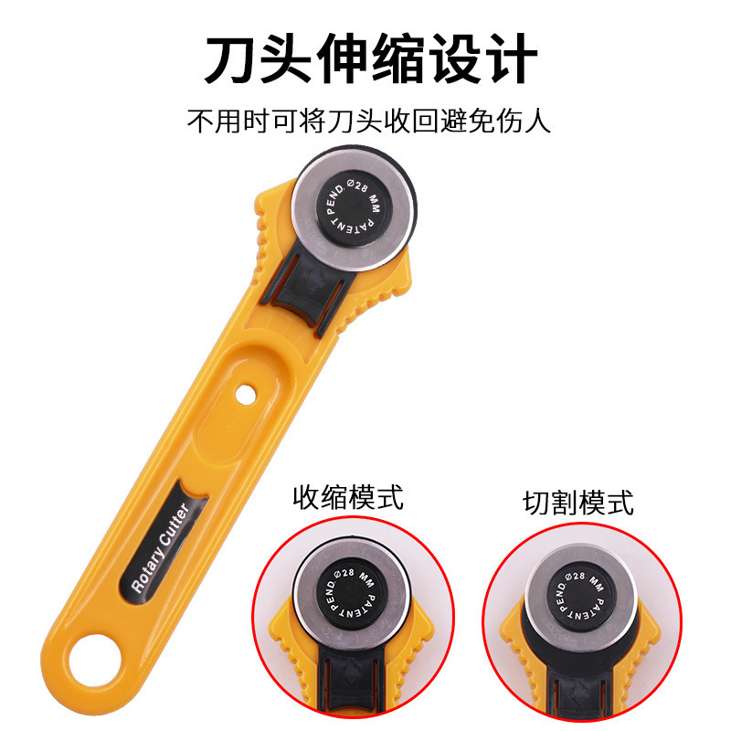 Cortador Rotativo para Tela y Cuero 28mm 45mm Rotatorio para Costura DIY