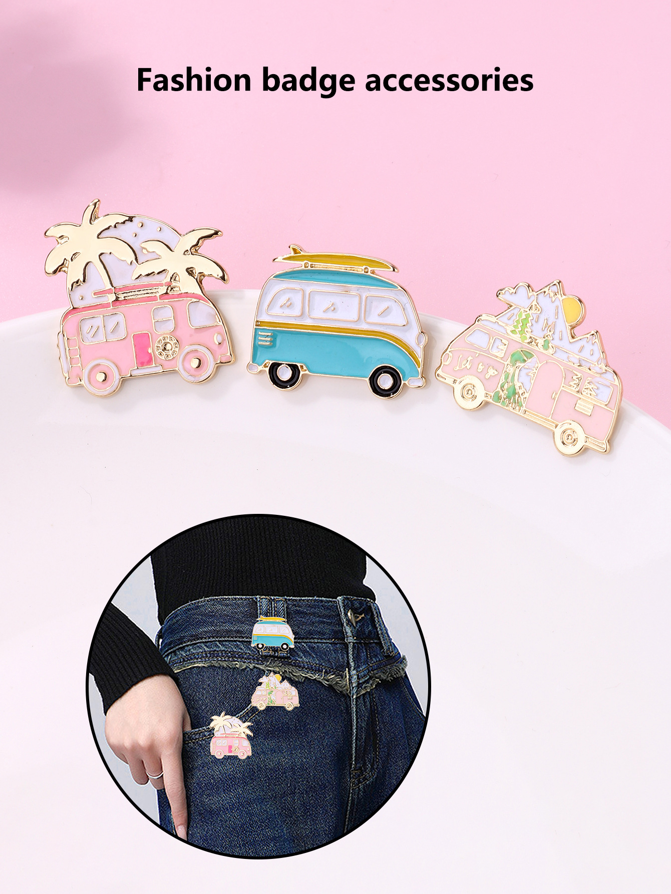 20g Weight Brooches Classification Holiday, Daily Occasion Alloy Material Tree, Planet Pattern All Seasons Season Unisex Gender Enamel Design Cute, Modern Style Style Cute Modern Style Pin Tree Planet Alloy Enamel Unisex Brooches 7
