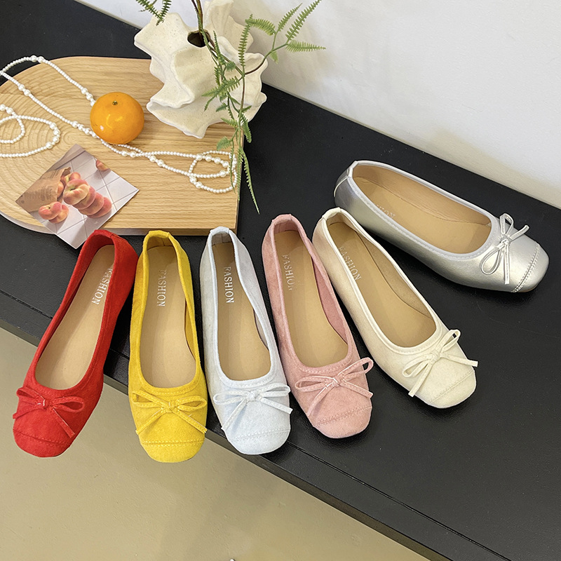 Evening Breeze Bow Ballet Shoes 2025 Summer New Fairy Style Flat Shoes Retro Casual Women's Shoes