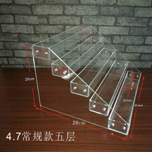 广州亚克力展示架 商超收银台桌面整理收纳梯形架 透明小型台面架