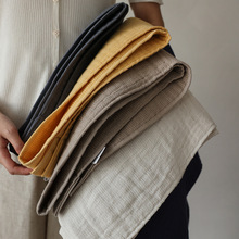 ✅毛巾洗脸纯棉家用吸水洗澡大成人麻男士双层纱布100汗薄浴