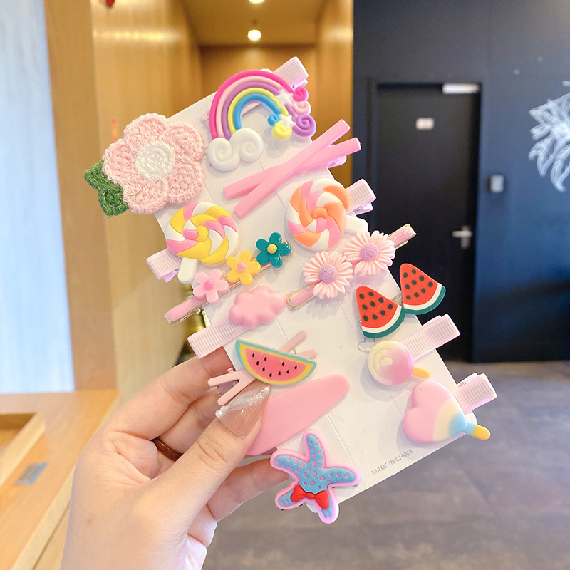 夏季儿童毛绒发卡侧边夹小香风头饰女童不伤发高级感可爱发夹|undefined