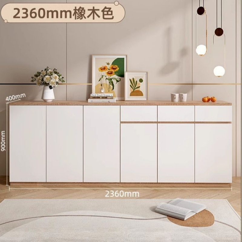 实木储物柜餐边柜一体靠墙柜子现代简约厨房置物柜酒柜客厅靠墙|undefined