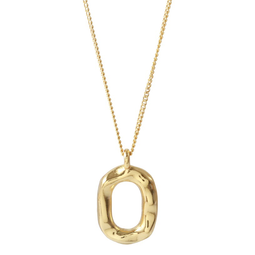 925 Plata oval donut collar retro simple cadena de clavícula Corea del Sur Dongdaemun apenado puesto joyería moda