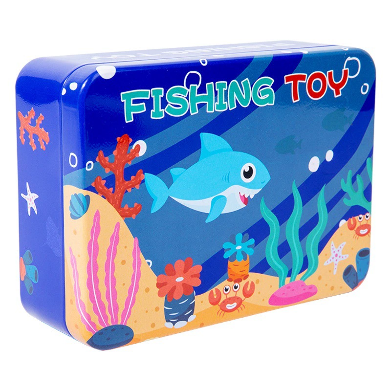 Железная коробка, магнитная игра для рыбалки, 3-летняя детская координация рук и глаз, упражнения, семейная интерактивная развивающая магнитная игрушка для рыбалки