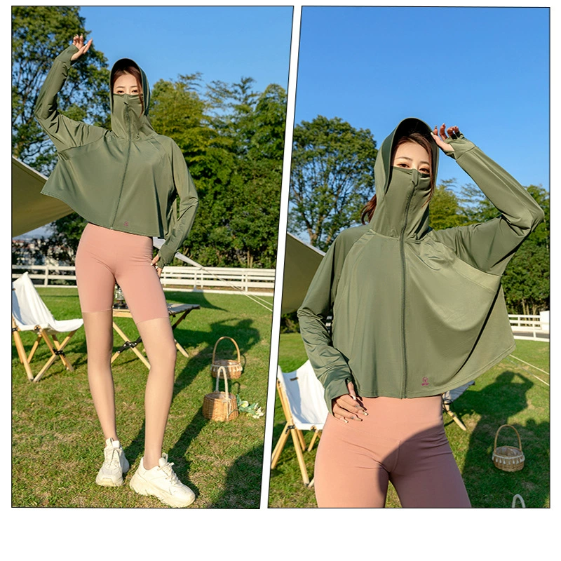 Защита от солнца: куртка с козырьком из винила, унисекс, ощущение шелка, UV windbreaker, один размер