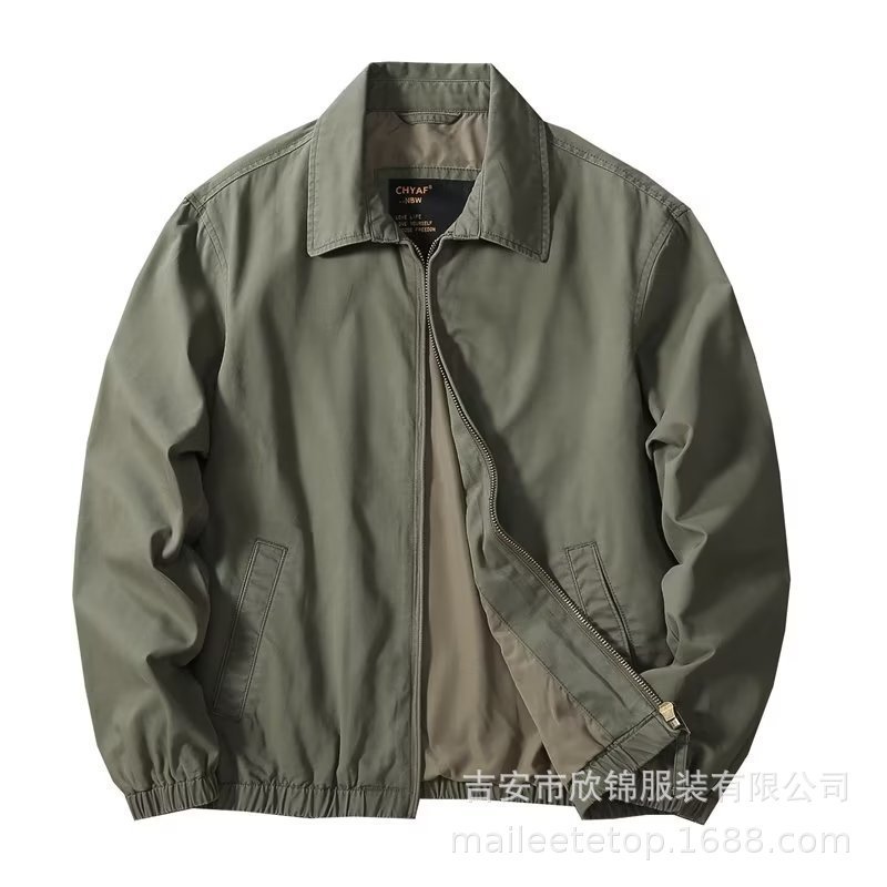 Ropa DE TRABAJO chaqueta de comercio exterior de los hombres de la moda simple color sólido de los hombres sueltos otoño abrigo solapa casual de negocios