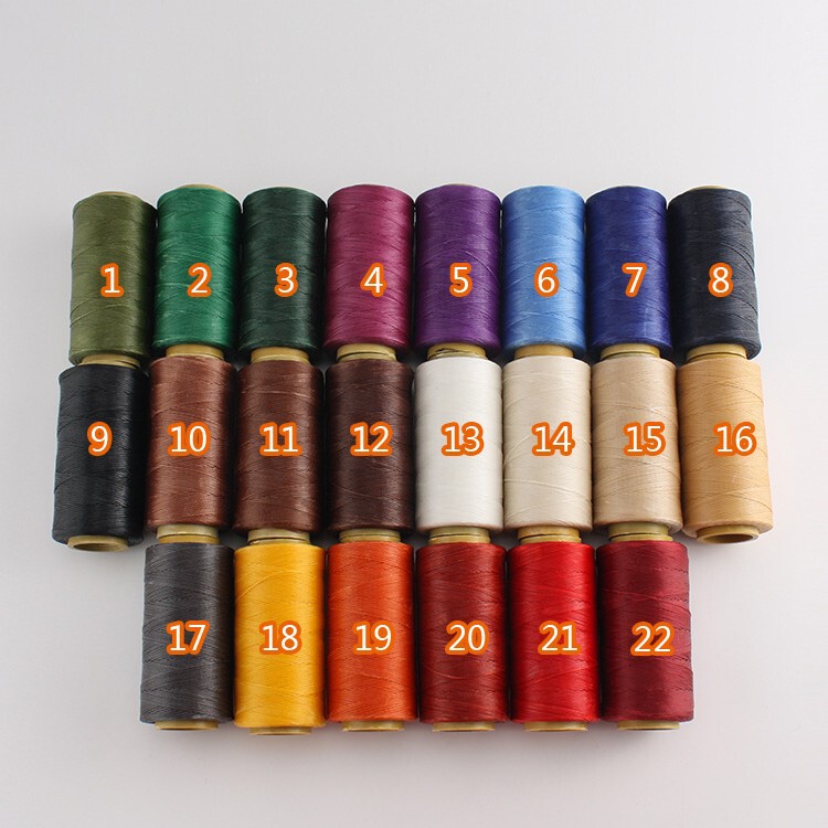 1mm Flat Wax Thread Polyester Thread Sinterable 150D Hand Sewing Wax Thread Handmade DIY Leather Leather Thread
