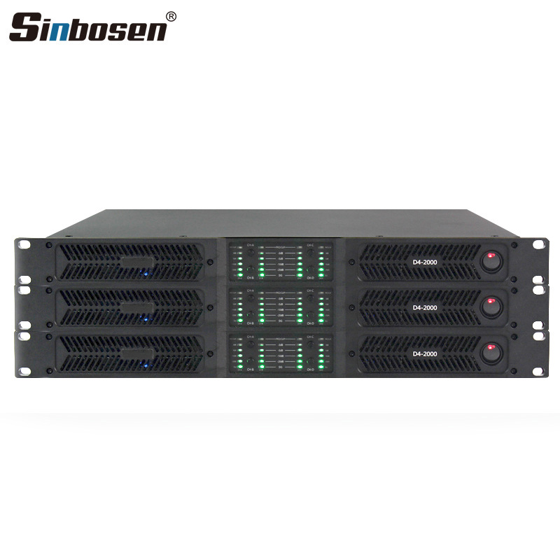 Amplificador de Potencia Digital para Actuaciones en Bares, Bodas, Amplificador de Potencia Puro para Después del Escenario, Cuatro Canales, 2000W, Comercio Transfronterizo