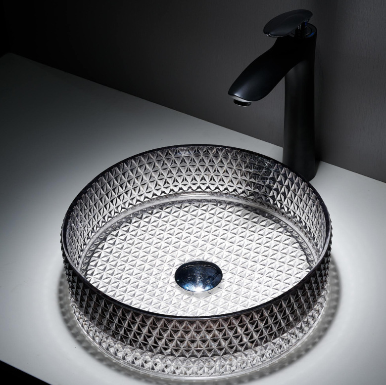 Crystal glass table basin glass basin bathroom wash basin Basin