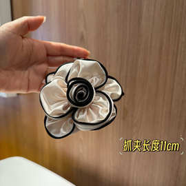 高级感赫本风品质嘎嘎好韩国立体包边大大花朵肠圈发圈层次感0718