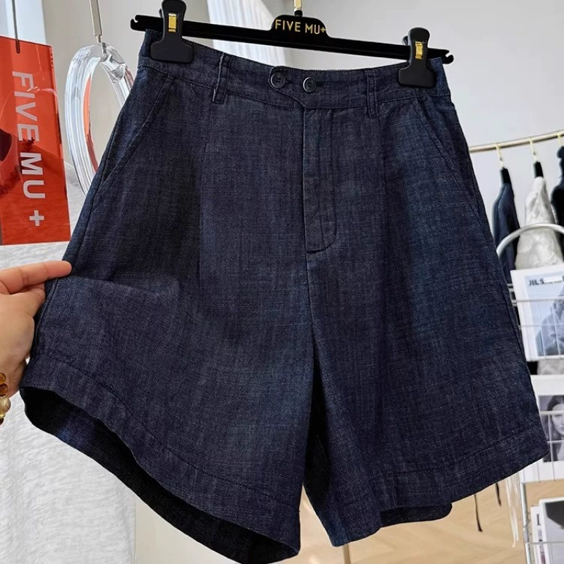 3608 ретро джинсовые шорты с высокой талией женские летние носки