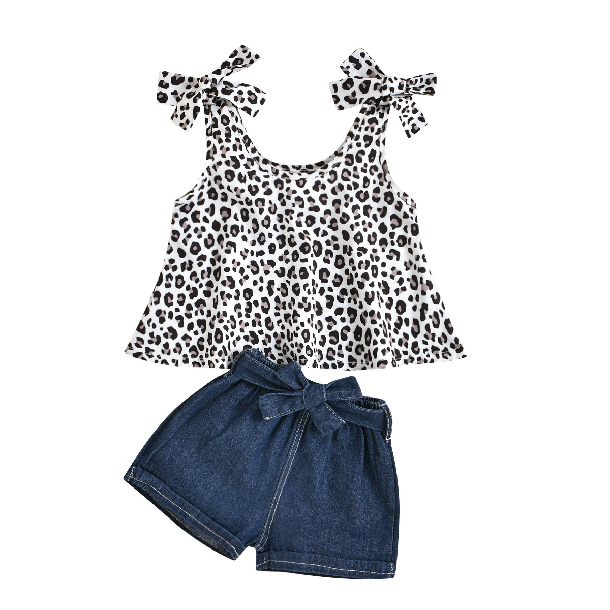 Casual Round Dots Leopard Cotton Baby Clothing Sets display picture 9