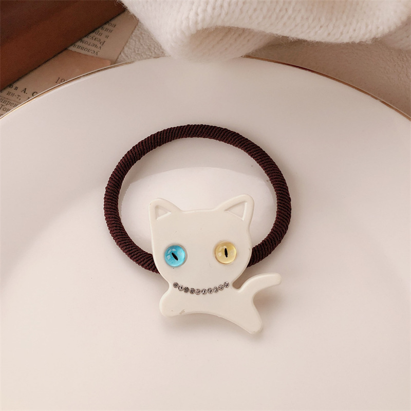 Nuevo anillo de pelo de gatito dulce y fresco correa de goma delicada cuerda de perforación de agua de alta elasticidad detrás de la cabeza cuerda de pelo de bola al por mayor