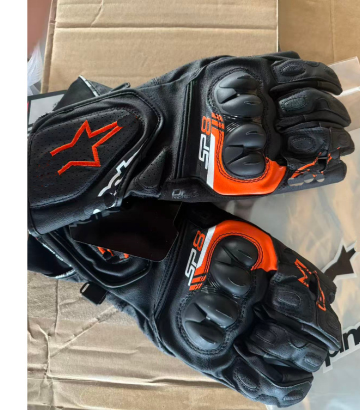 Cuatro estaciones guantes de pantalla táctil de cuero guantes de motocicletas guantes de ciclismo jinetes de carretera guantes antideslizantes resistentes al desgaste