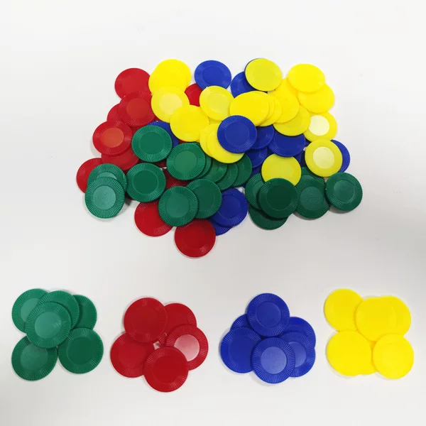 Colorful Sunflower Chips Props Mahjong Accessories Board Game Chips Card Game Coins Round Cards Points Coins Plastic Wholesale