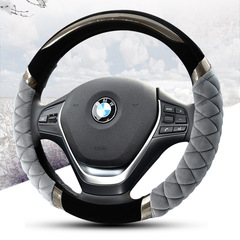 Car interior steering wheel cover short plush warm silver fox fur stylish warm anti-slip car interior accessory wholesale