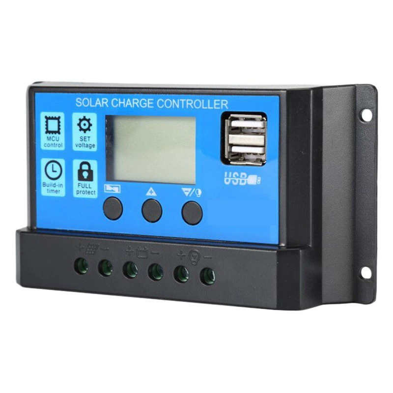 Солнечный контроллер PWM10A-20A-30A-12V-24V фотоэлектрический автомобиль для хранения энергии дома